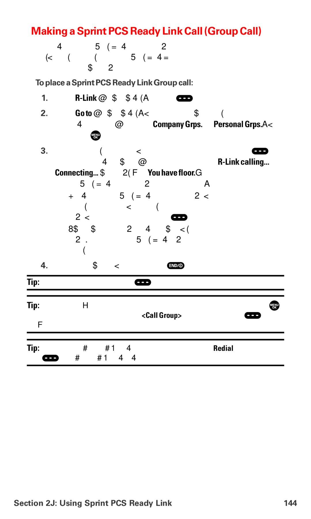 Sanyo MM-7400 manual Making a Sprint PCS Ready Link Call Group Call, To place a Sprint PCS Ready Link Group call 