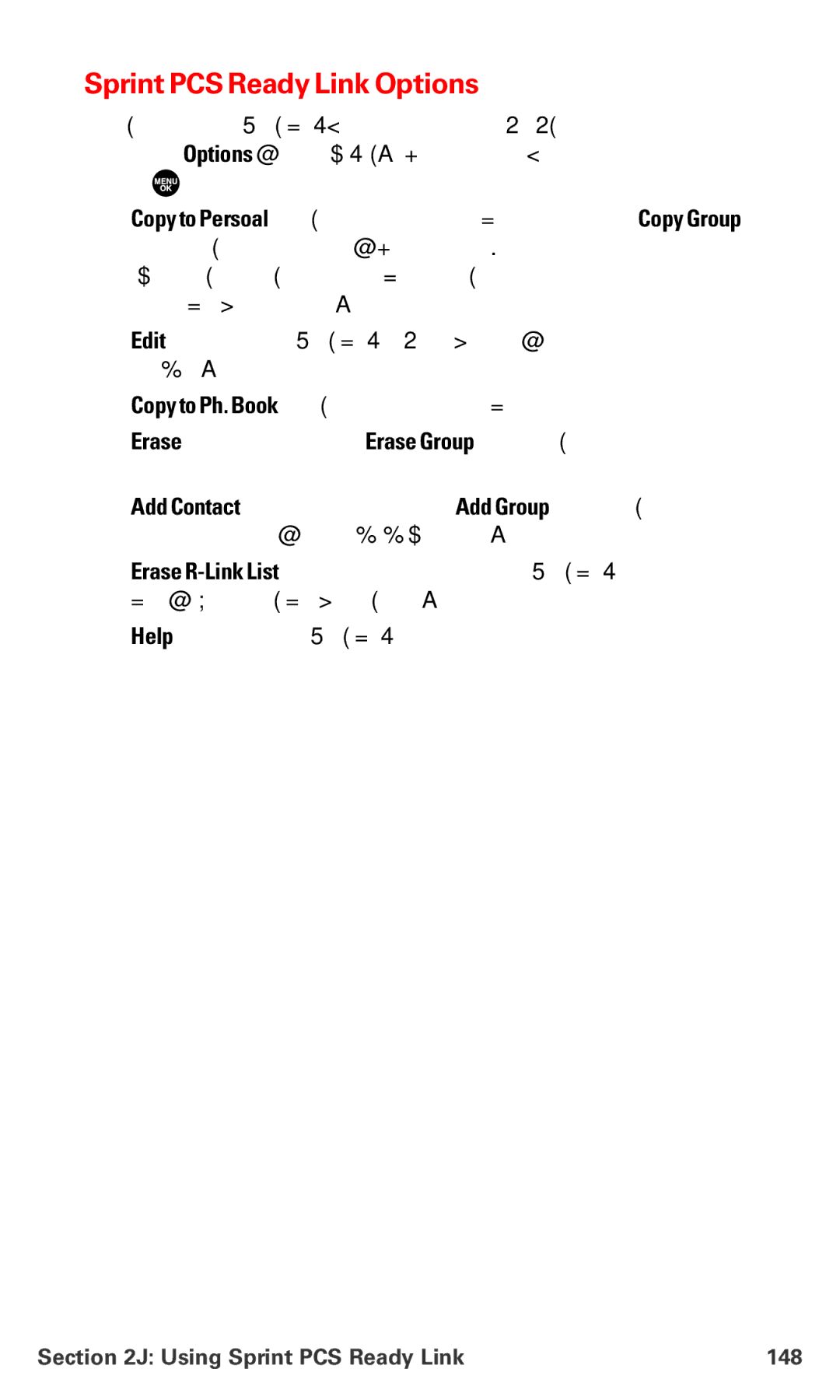 Sanyo MM-7400 manual Sprint PCS Ready Link Options, Using Sprint PCS Ready Link 148 