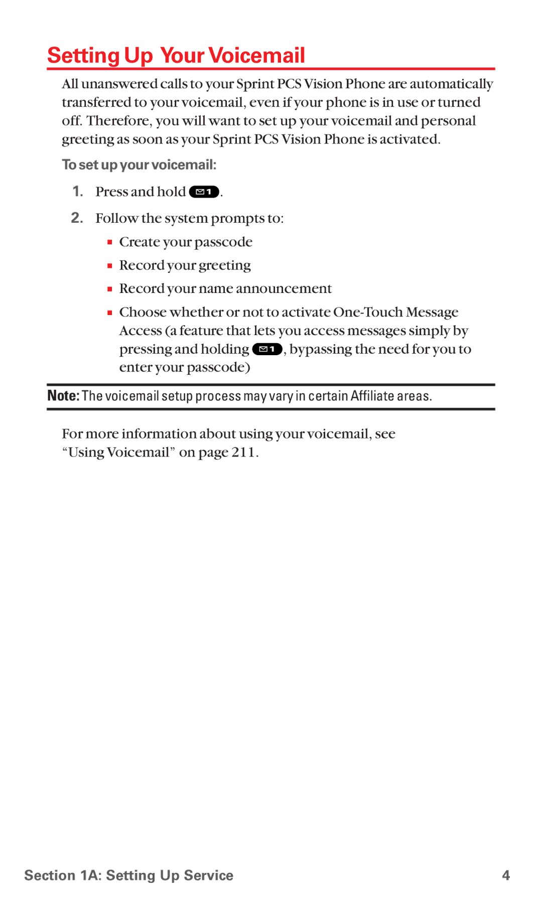 Sanyo MM-7400 manual Setting Up Your Voicemail, To set up your voicemail 