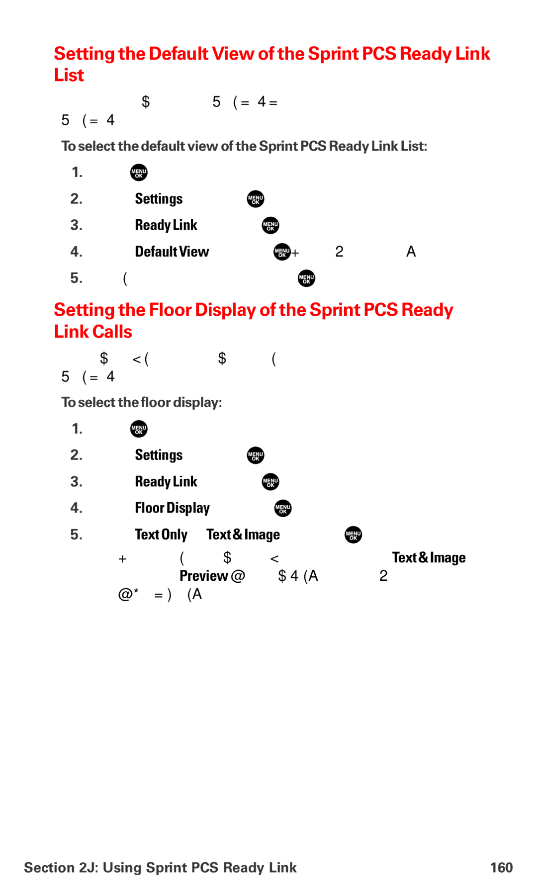 Sanyo MM-7400 manual Setting the Default View of the Sprint PCS Ready Link List, Select Text Only or Text & Image and press 