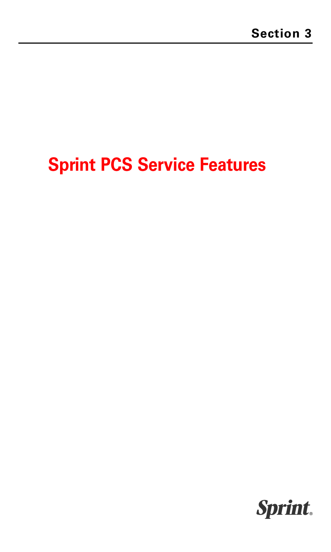 Sanyo MM-7400 manual Sprint PCS Service Features 