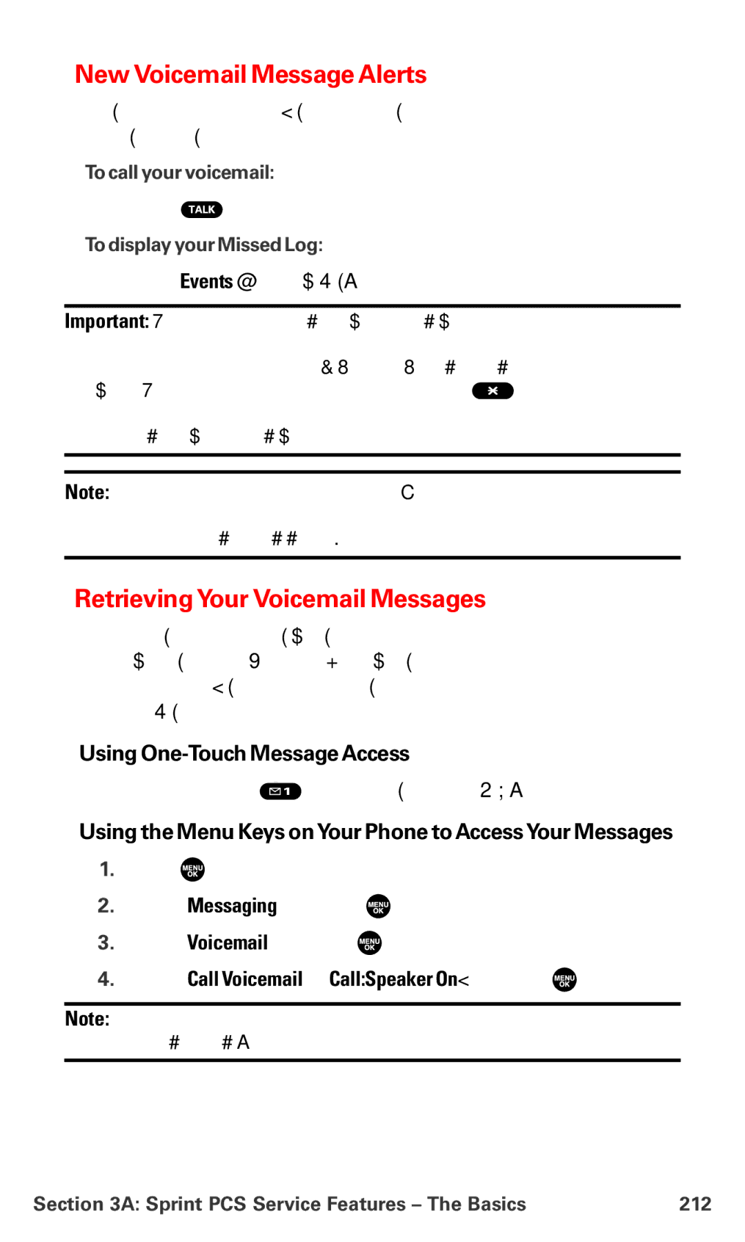 Sanyo MM-7400 manual New Voicemail Message Alerts, RetrievingYour Voicemail Messages, Using One-Touch Message Access 