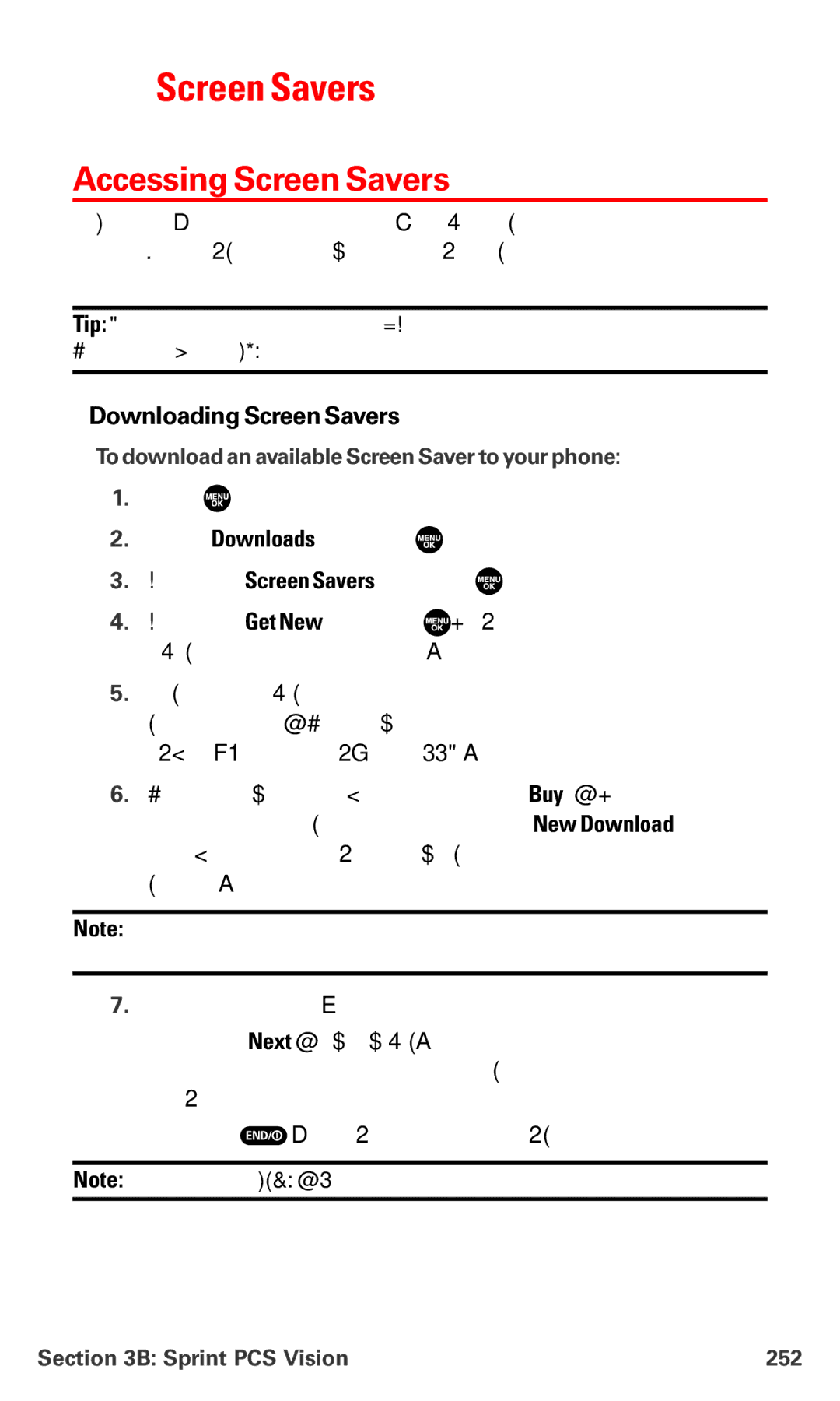 Sanyo MM-7400 Accessing Screen Savers, DownloadingScreen Savers, To download an available Screen Saver to your phone 