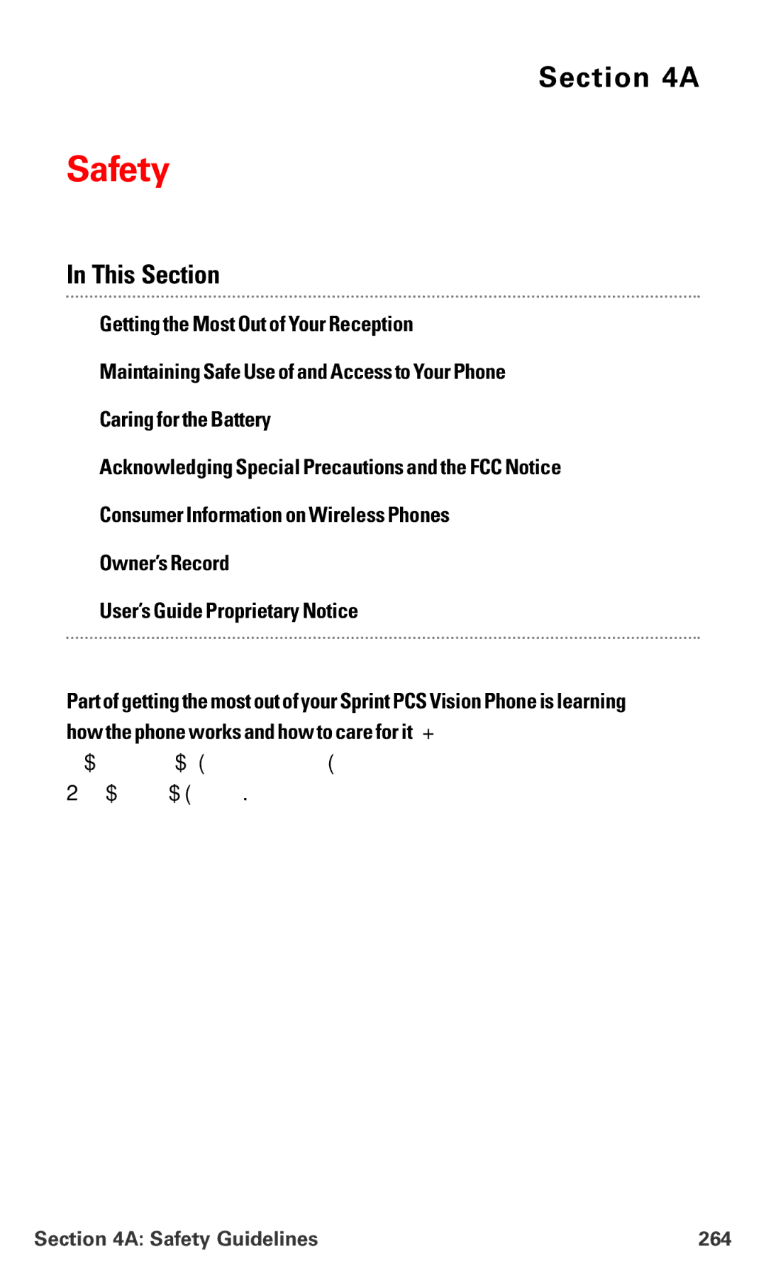 Sanyo MM-7400 manual Safety Guidelines 264 