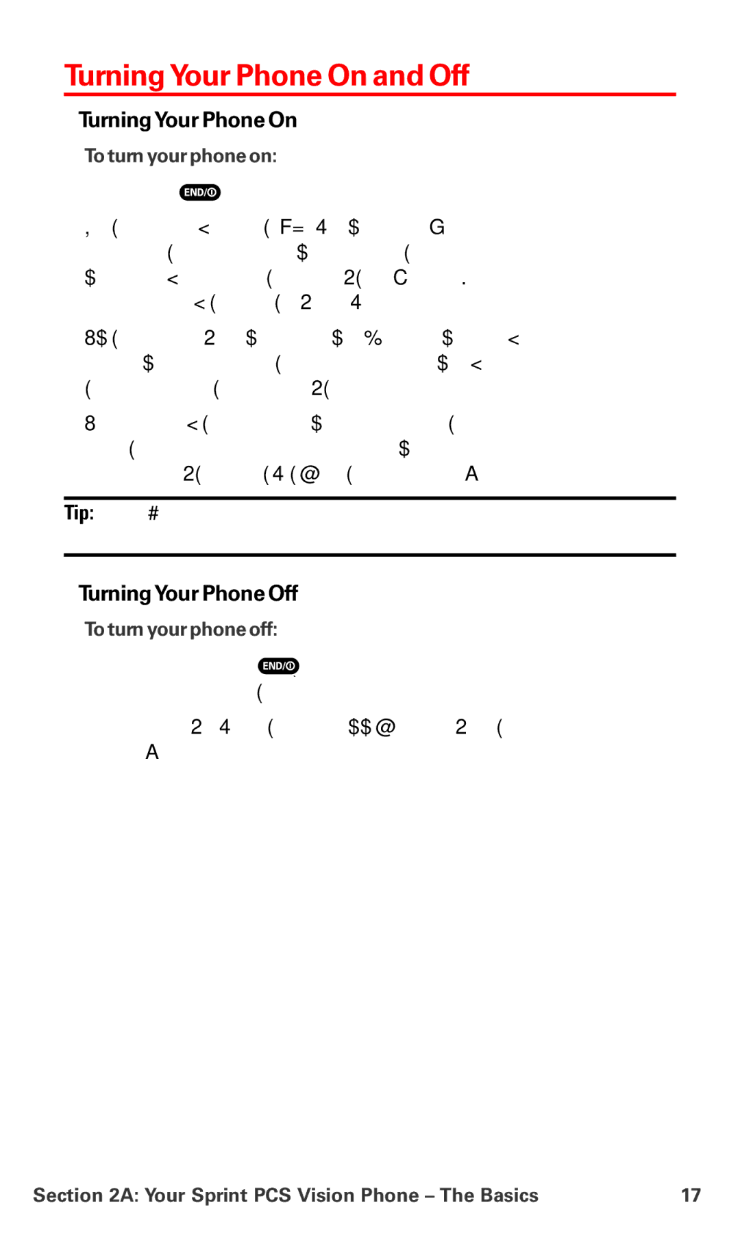 Sanyo MM-7400 manual TurningYour Phone On and Off, TurningYour Phone Off, To turn your phone on, To turn your phone off 