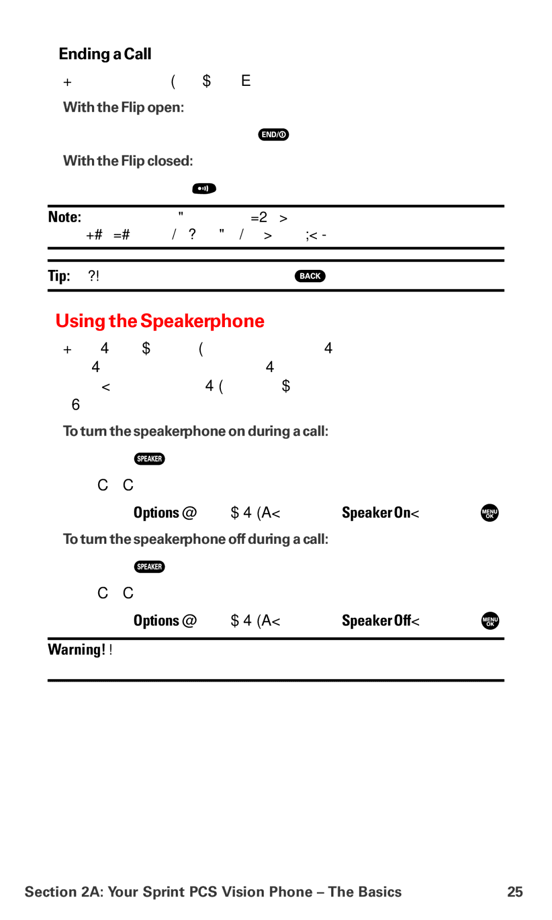 Sanyo MM-7400 manual Using the Speakerphone, Ending a Call 