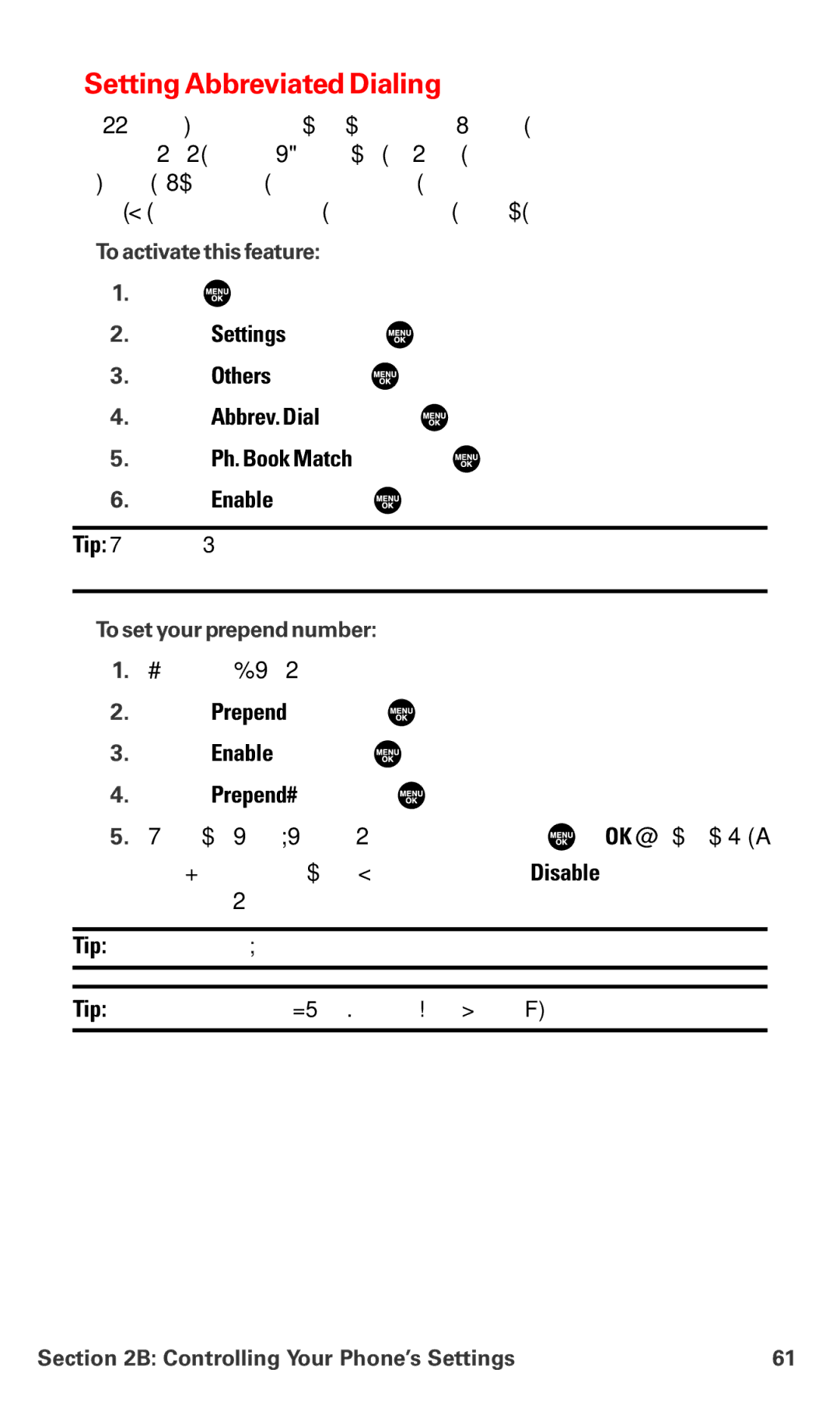 Sanyo MM-7400 manual Setting Abbreviated Dialing, To set your prepend number 