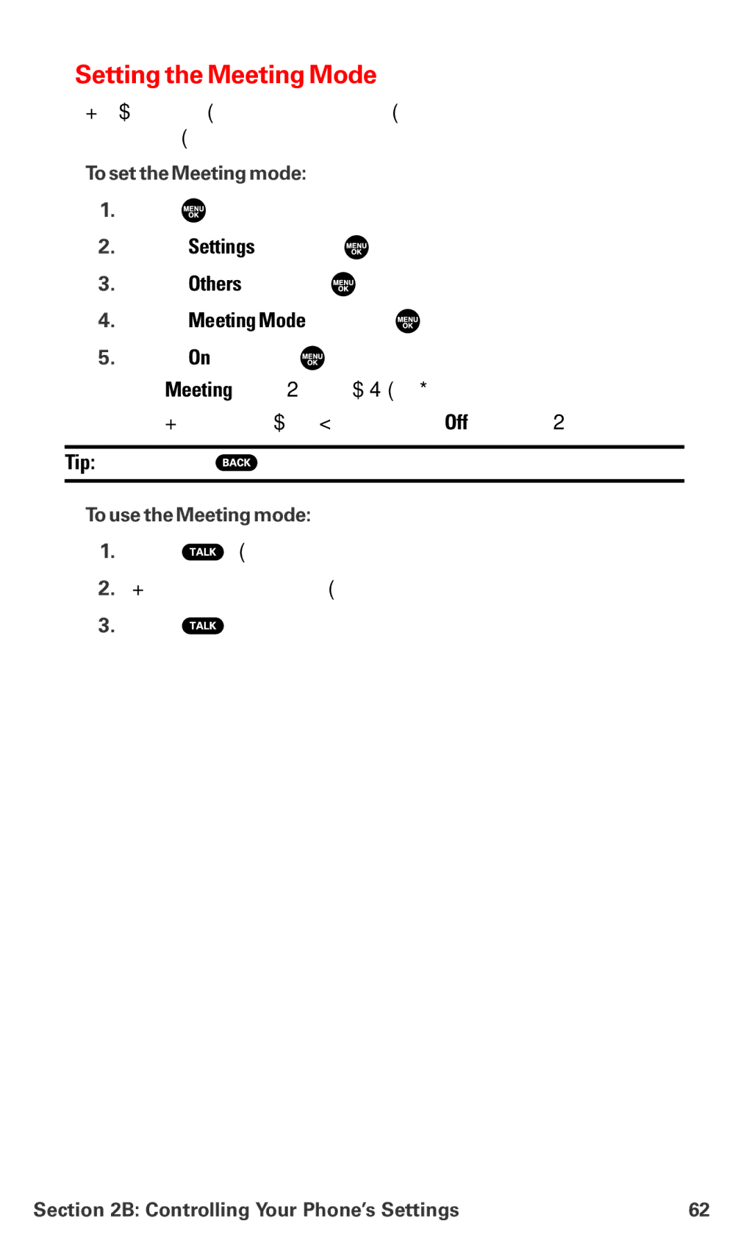 Sanyo MM-7400 manual Setting the Meeting Mode, To set the Meeting mode, To use the Meeting mode 