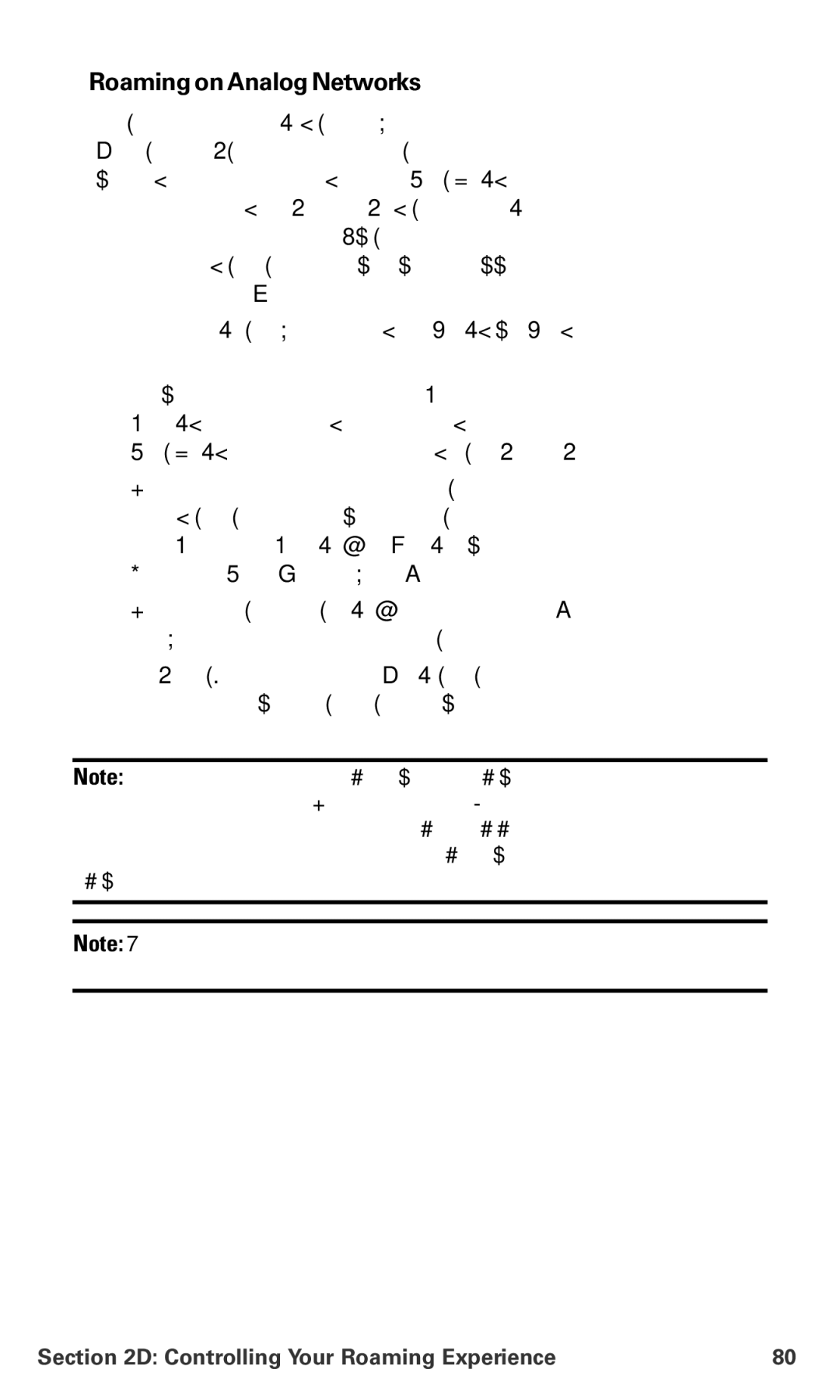 Sanyo MM-7400 manual Roaming on Analog Networks 