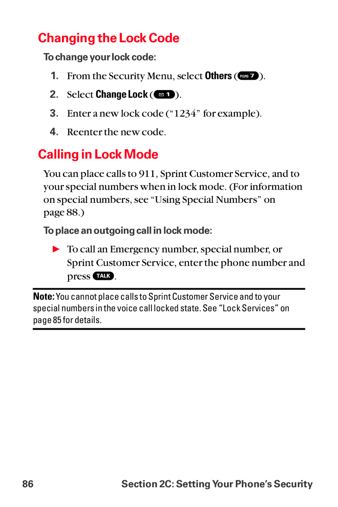 Sanyo MM-8300 manual Changing the Lock Code, Calling in Lock Mode, Select Change Lock 