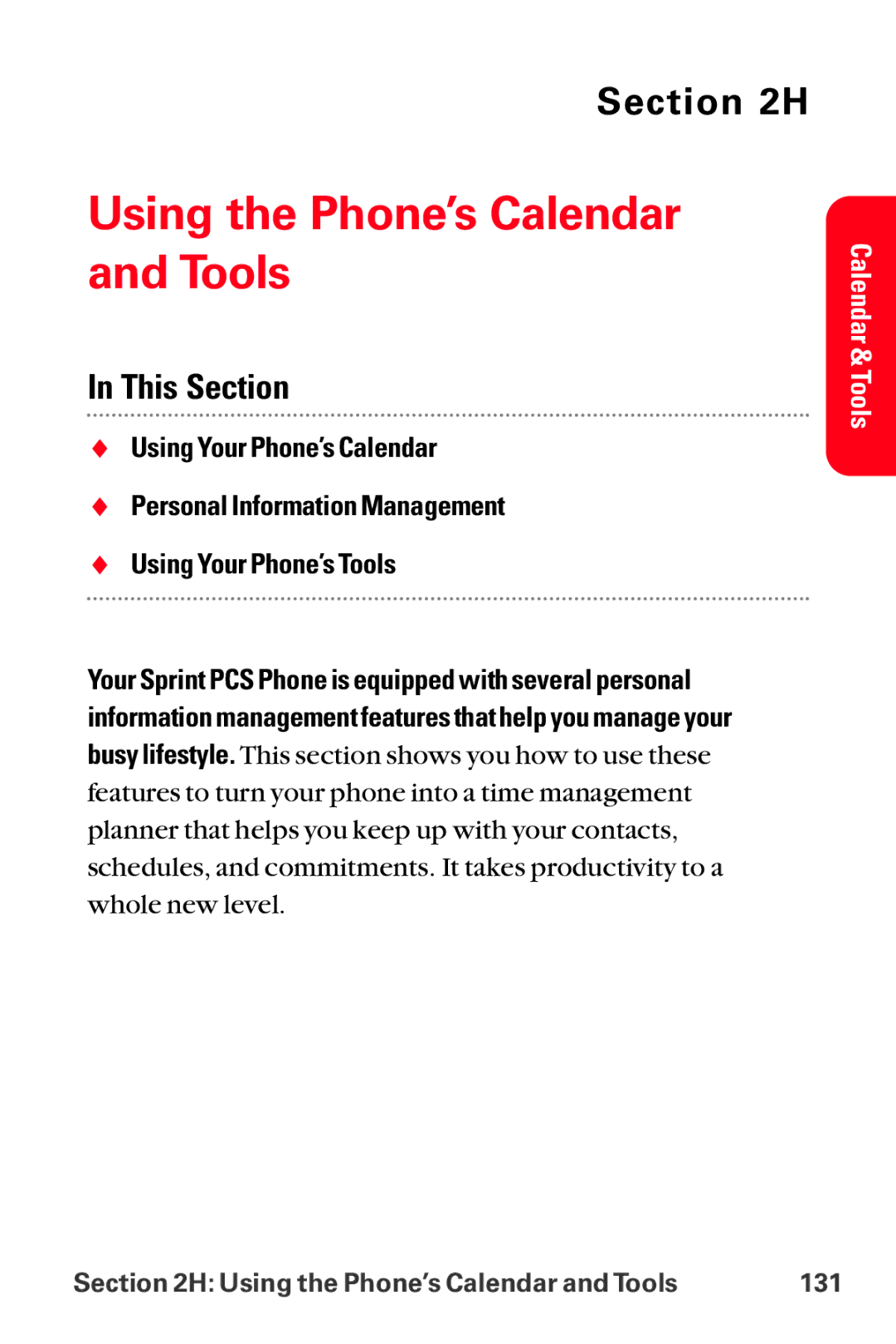 Sanyo MM-8300 manual Using the Phone’s Calendar and Tools 