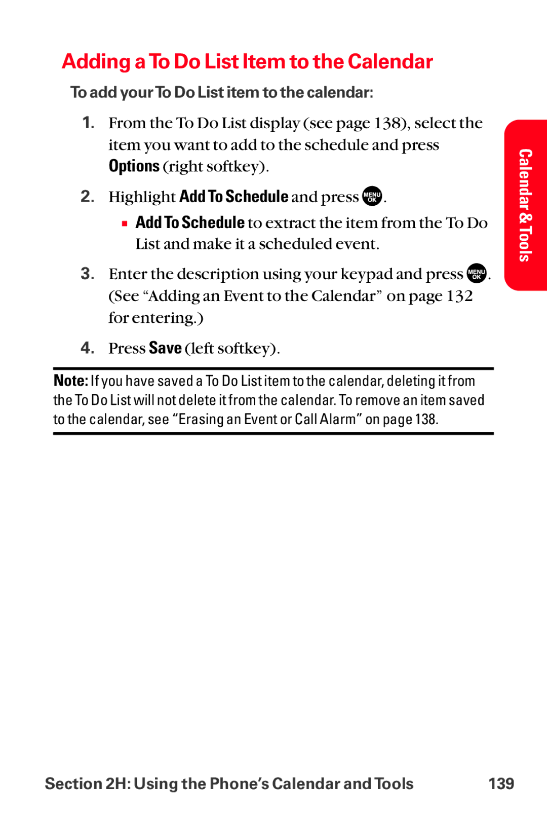 Sanyo MM-8300 manual Adding a To Do List Item to the Calendar 