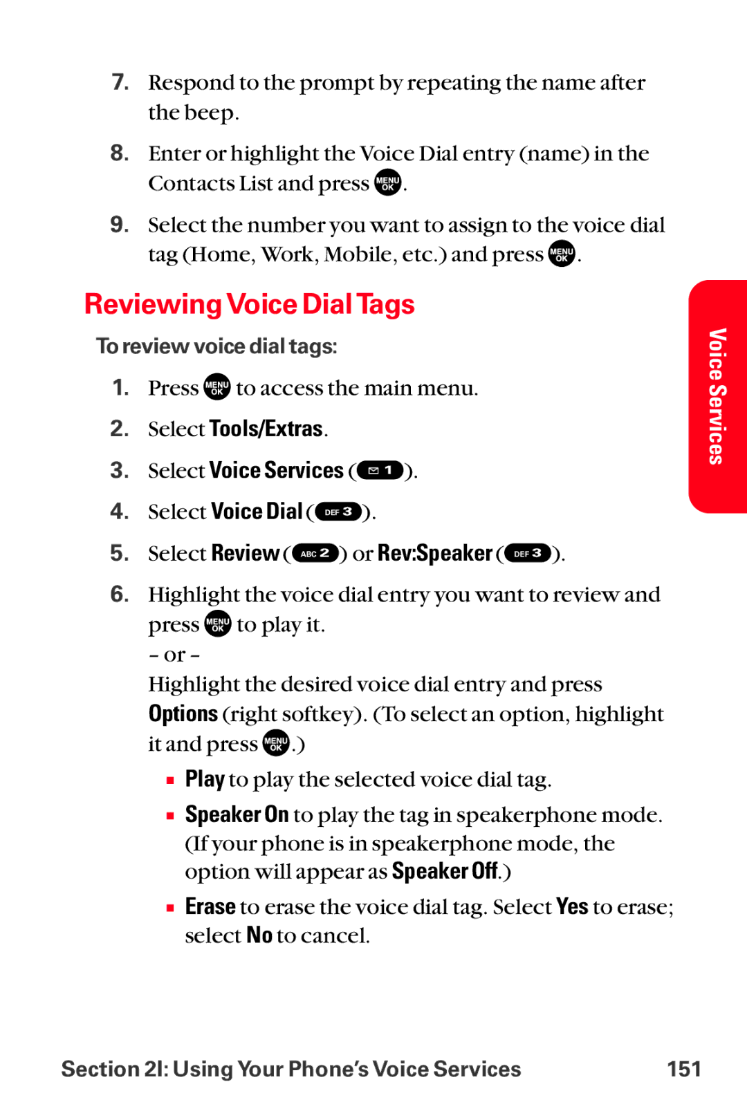 Sanyo MM-8300 manual Reviewing Voice Dial Tags 