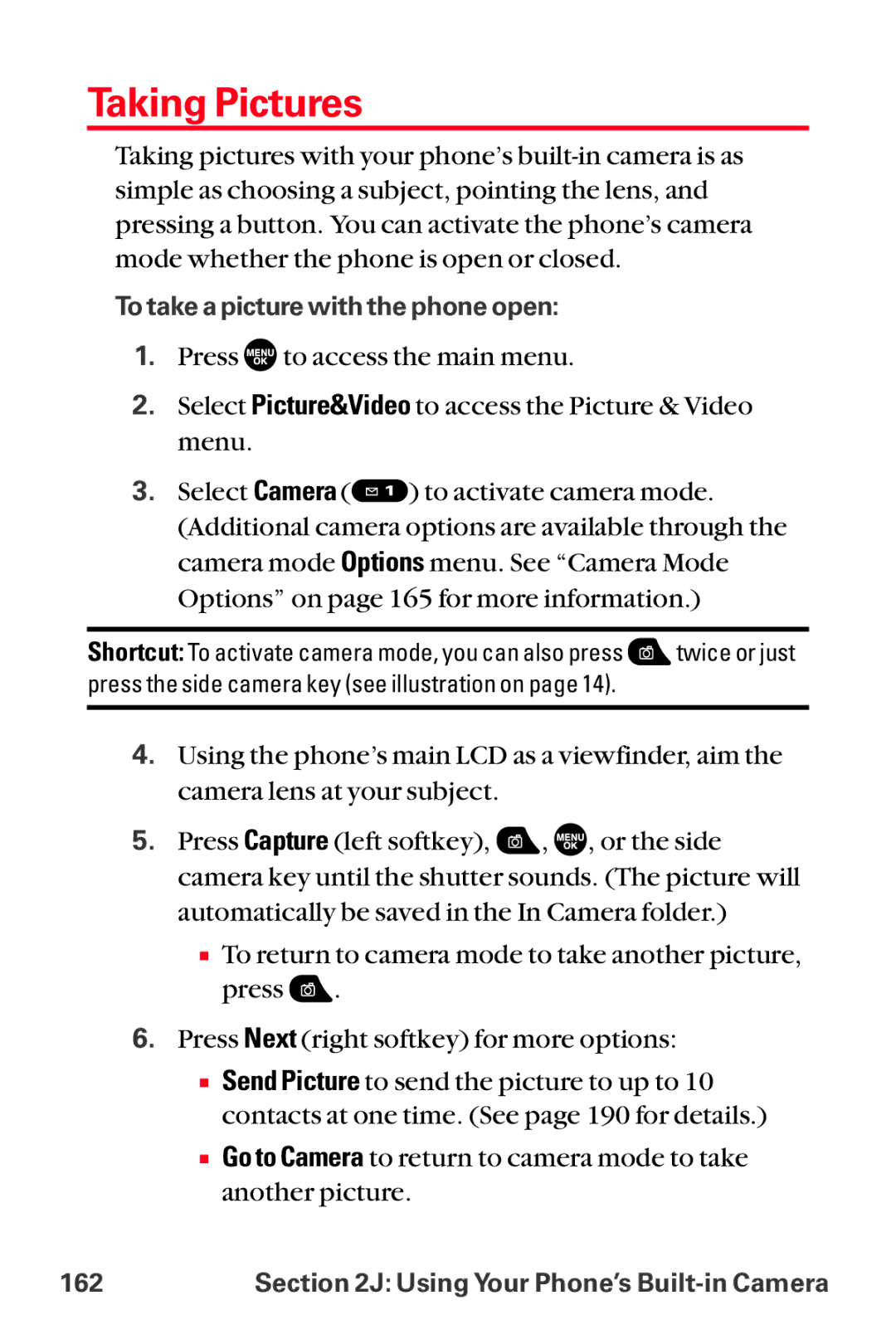 Sanyo MM-8300 manual Taking Pictures 