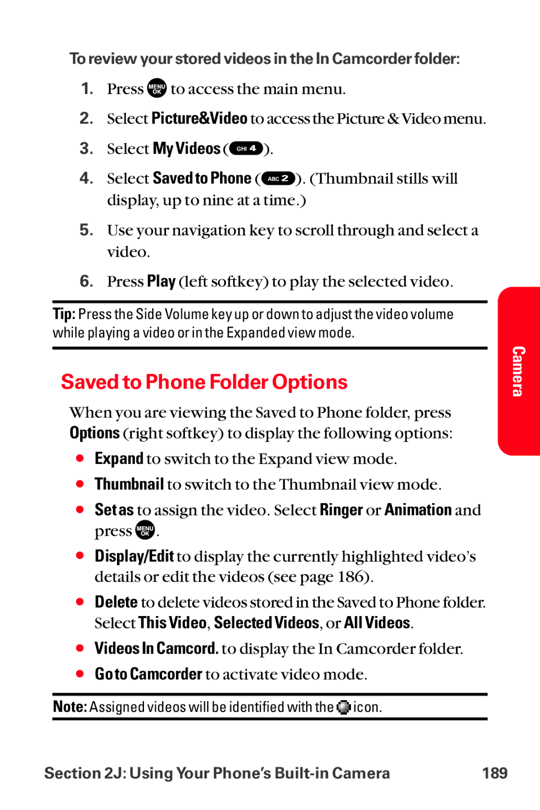 Sanyo MM-8300 manual Using Your Phone’s Built-in Camera 189 