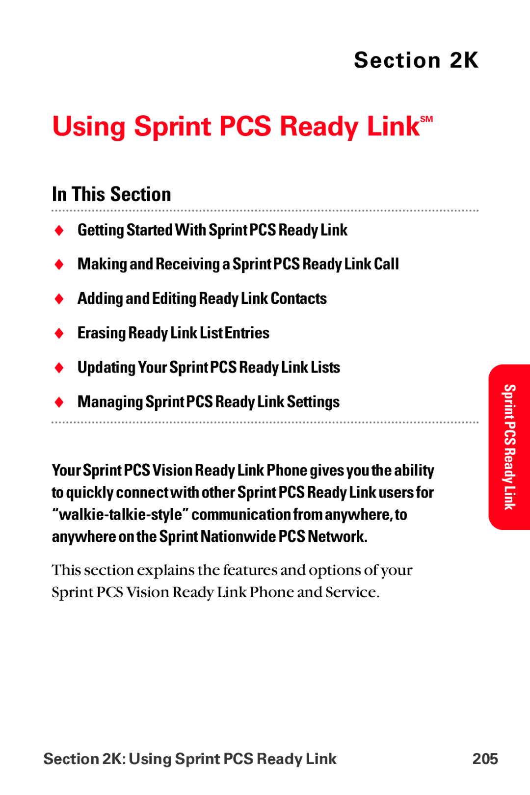 Sanyo MM-8300 manual Using Sprint PCS Ready LinkSM 