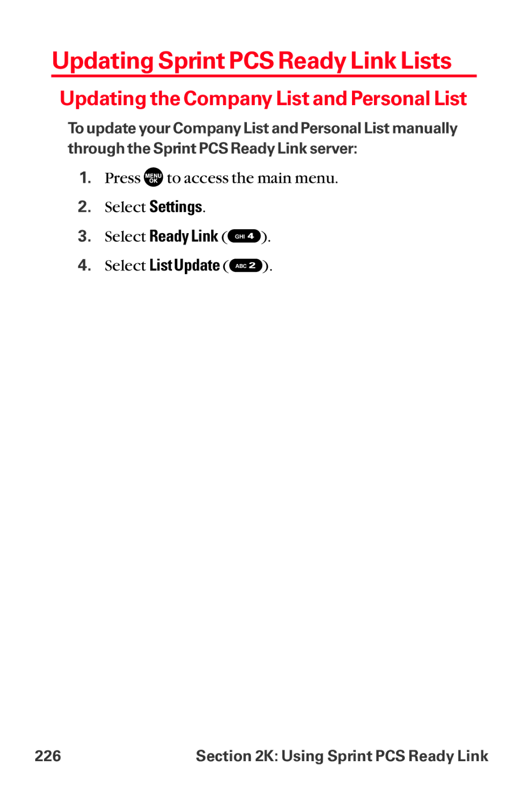 Sanyo MM-8300 manual Updating Sprint PCS Ready Link Lists, Updating the Company List and Personal List 