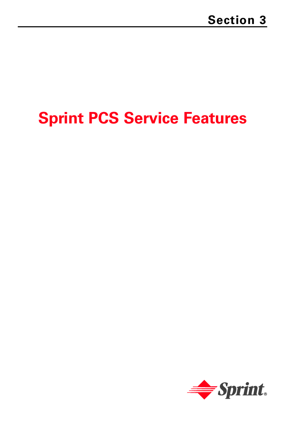 Sanyo MM-8300 manual Sprint PCS Service Features 