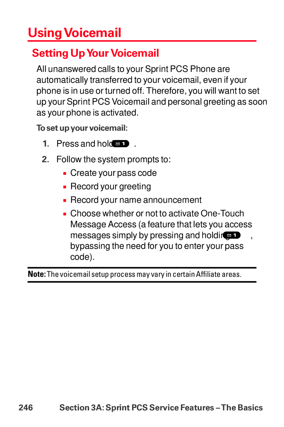 Sanyo MM-8300 manual Using Voicemail, Setting Up Your Voicemail 