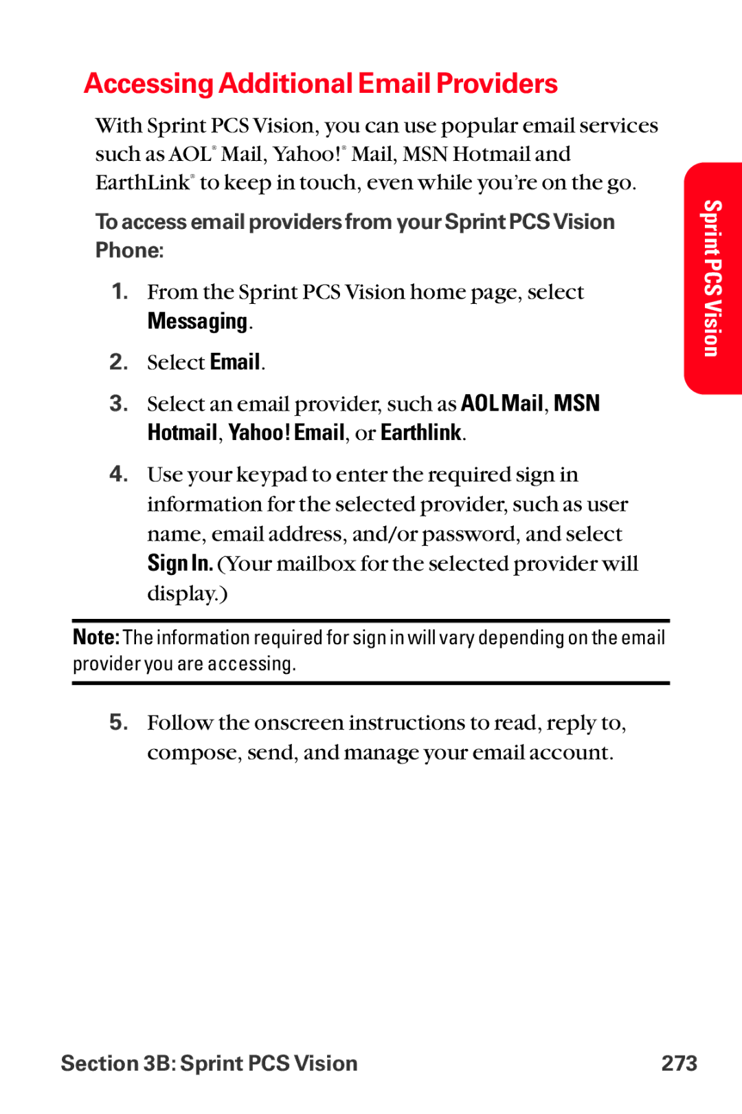 Sanyo MM-8300 manual Accessing Additional Email Providers, Messaging 