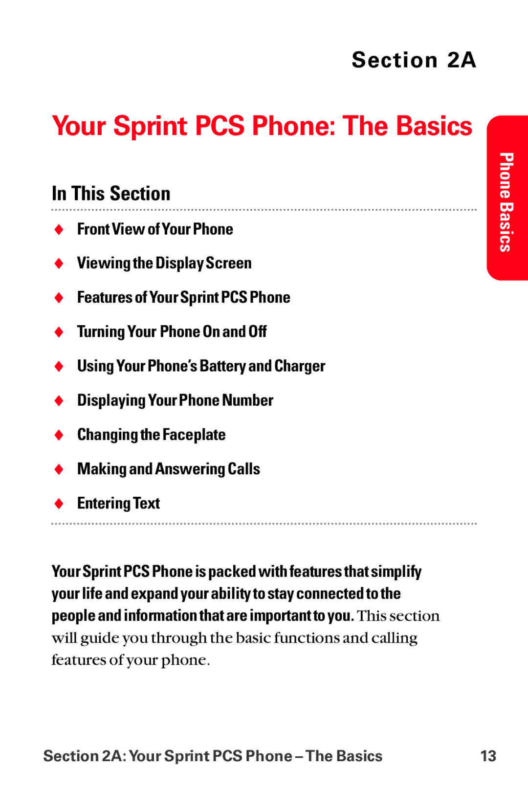 Sanyo MM-8300 manual Your Sprint PCS Phone The Basics 