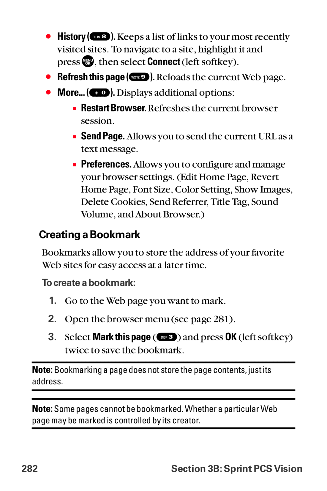 Sanyo MM-8300 manual Creating a Bookmark 