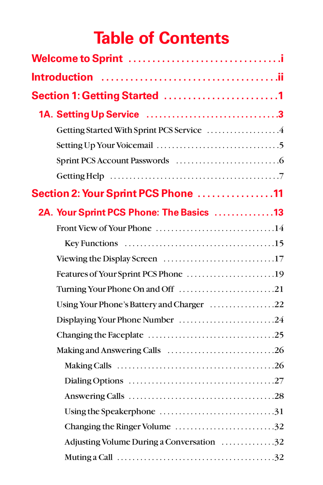 Sanyo MM-8300 manual Table of Contents 