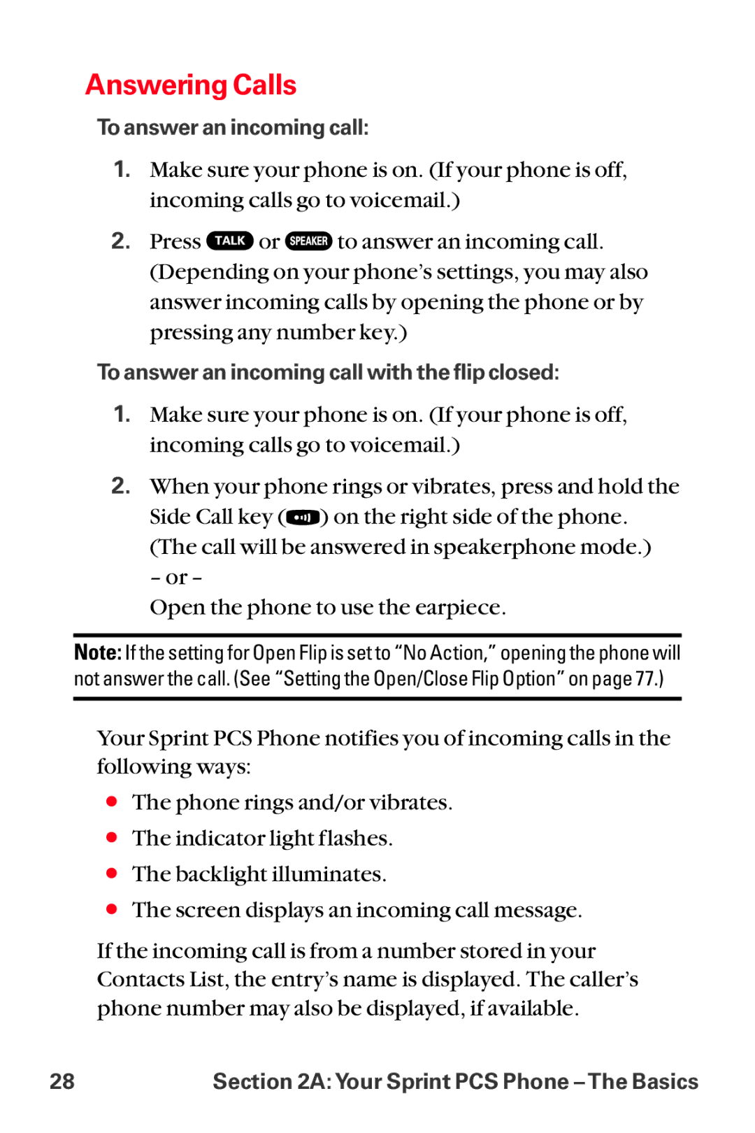 Sanyo MM-8300 manual Answering Calls 