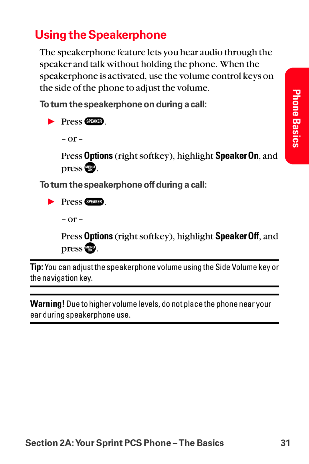 Sanyo MM-8300 manual Using the Speakerphone 