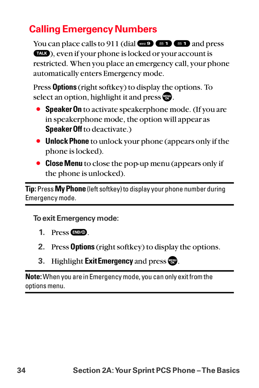 Sanyo MM-8300 manual Calling Emergency Numbers 