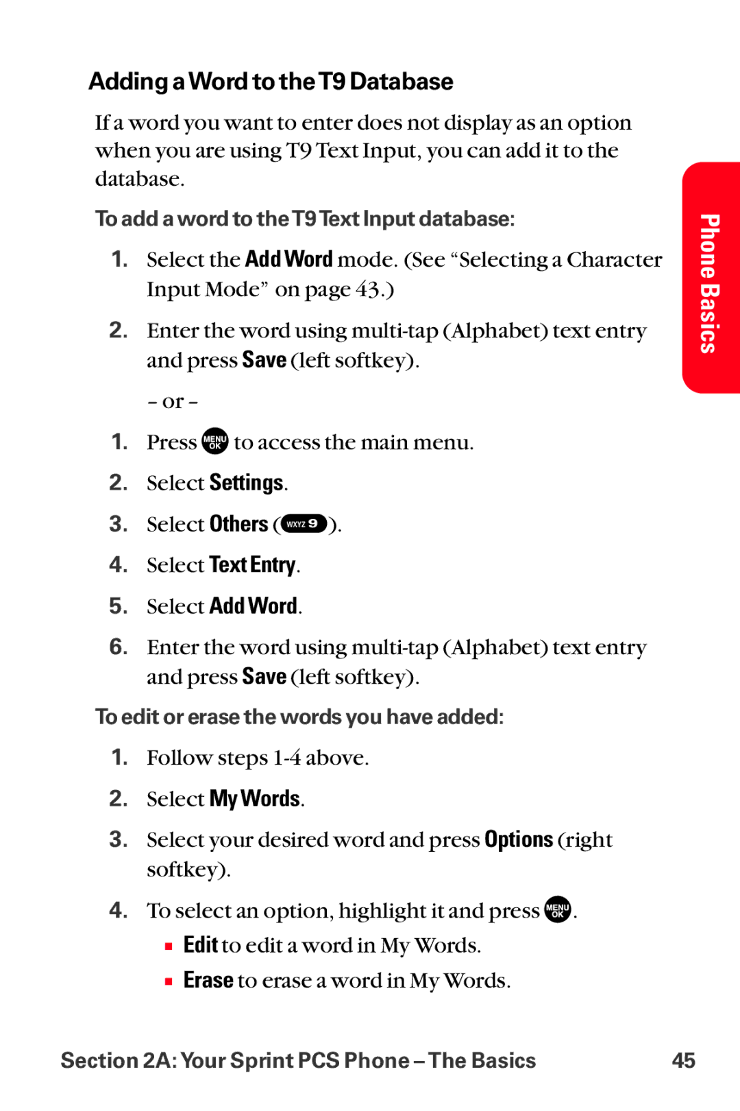 Sanyo MM-8300 manual Adding a Word to the T9 Database, Select Text Entry 