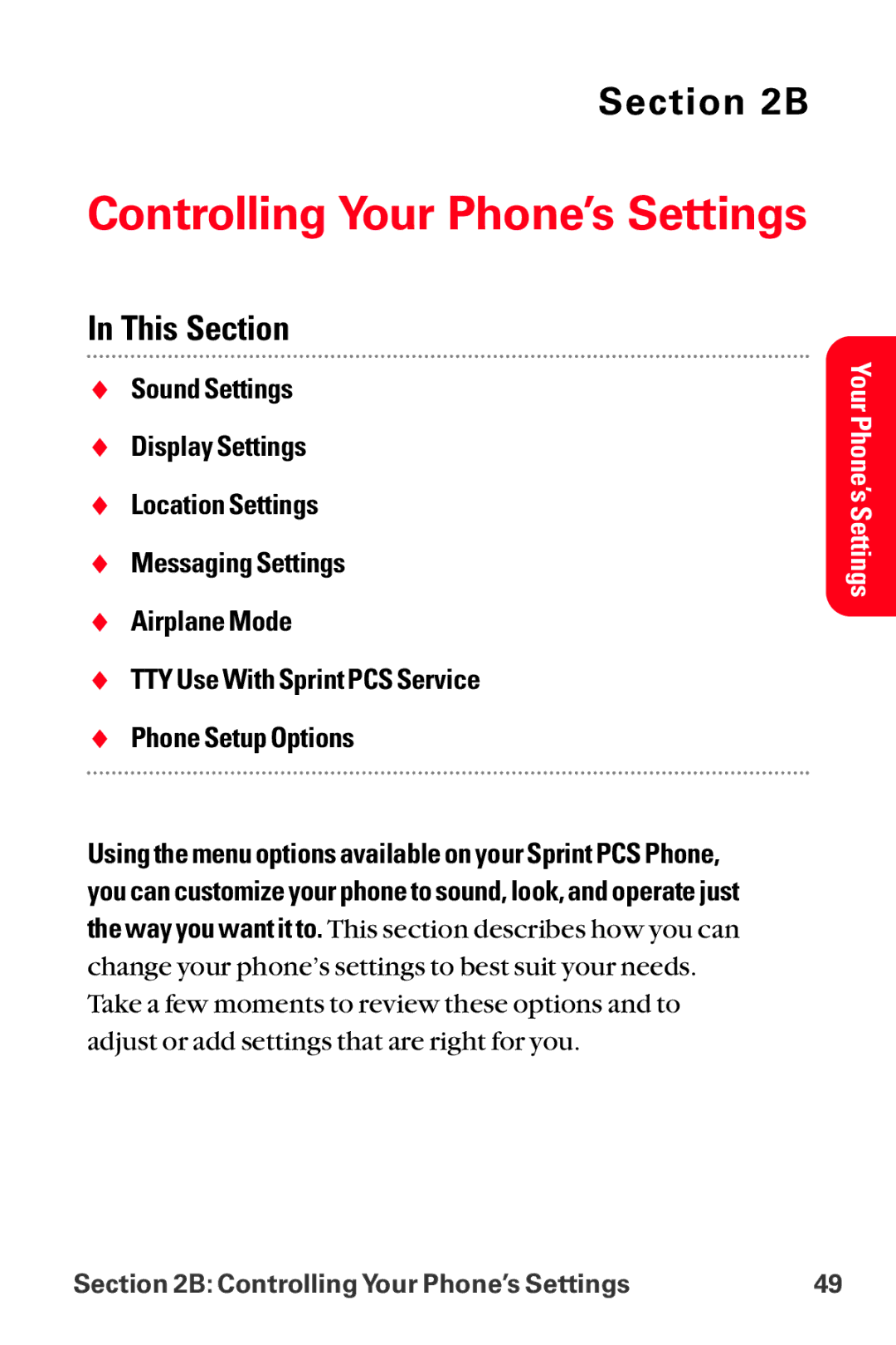 Sanyo MM-8300 manual Controlling Your Phone’s Settings 