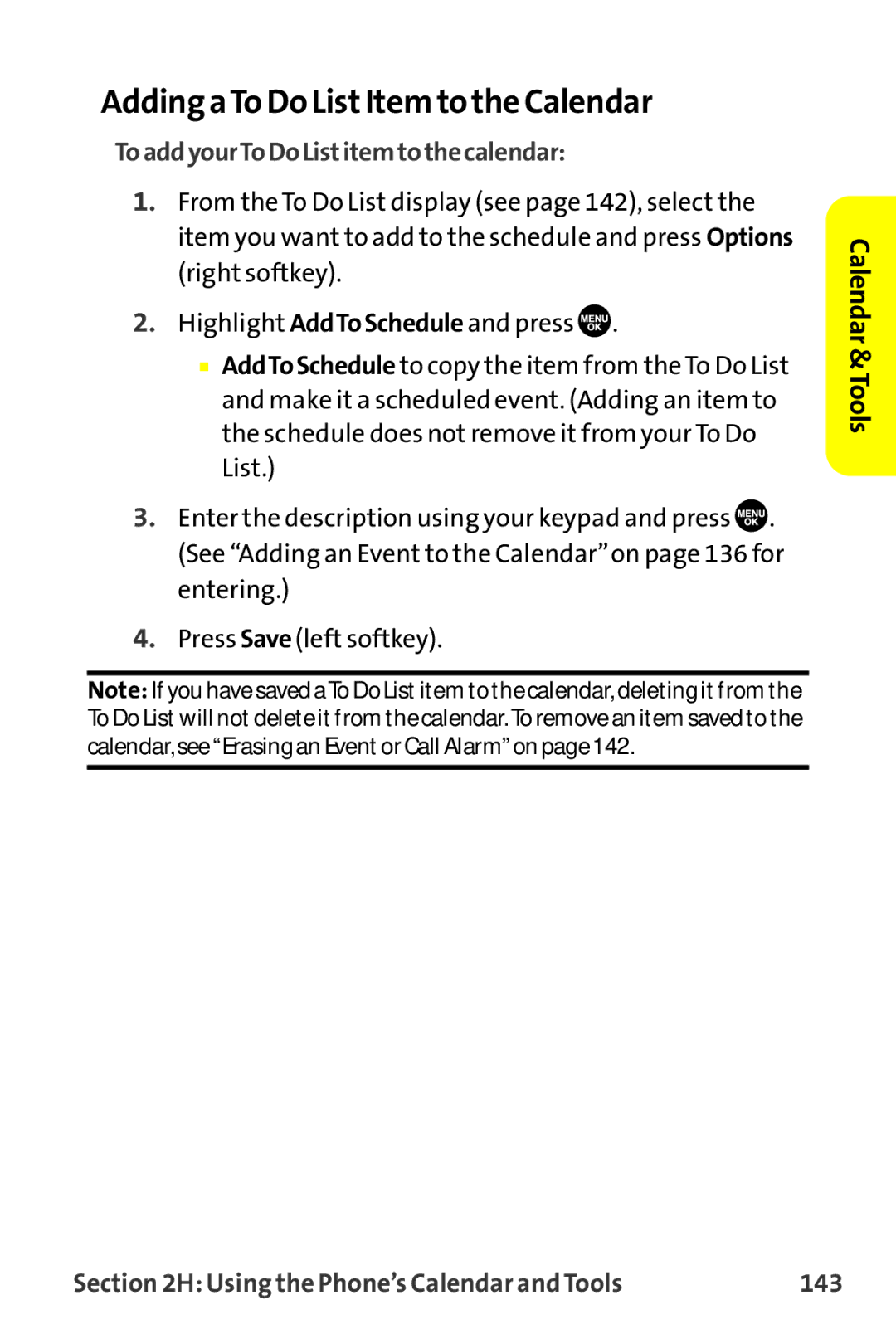 Sanyo MM-9000 manual Adding aTo Do ListItem to the Calendar, ToaddyourToDoListitemtothecalendar 