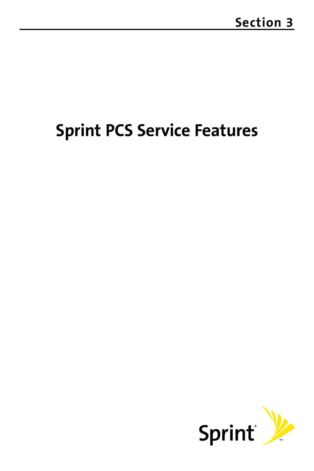 Sanyo MM-9000 manual Sprint PCS Service Features 