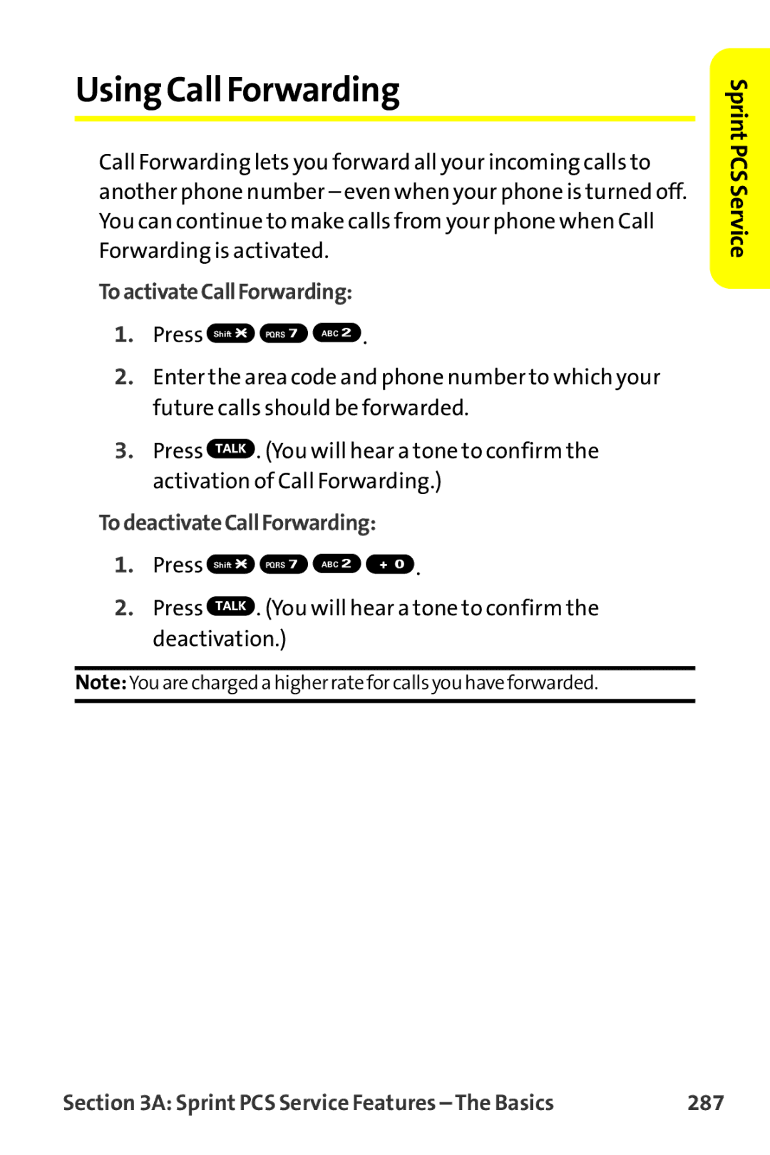 Sanyo MM-9000 manual Using Call Forwarding, ToactivateCallForwarding, TodeactivateCallForwarding, 287 