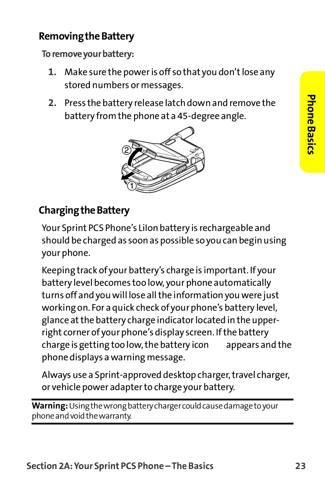 Sanyo MM-9000 manual RemovingtheBattery, ChargingtheBattery, Toremoveyourbattery 