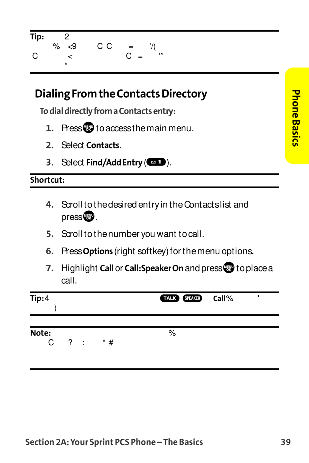 Sanyo MM-9000 manual Dialing Fromthe Contacts Directory, TodialdirectlyfromaContactsentry, Select Find/AddEntry 