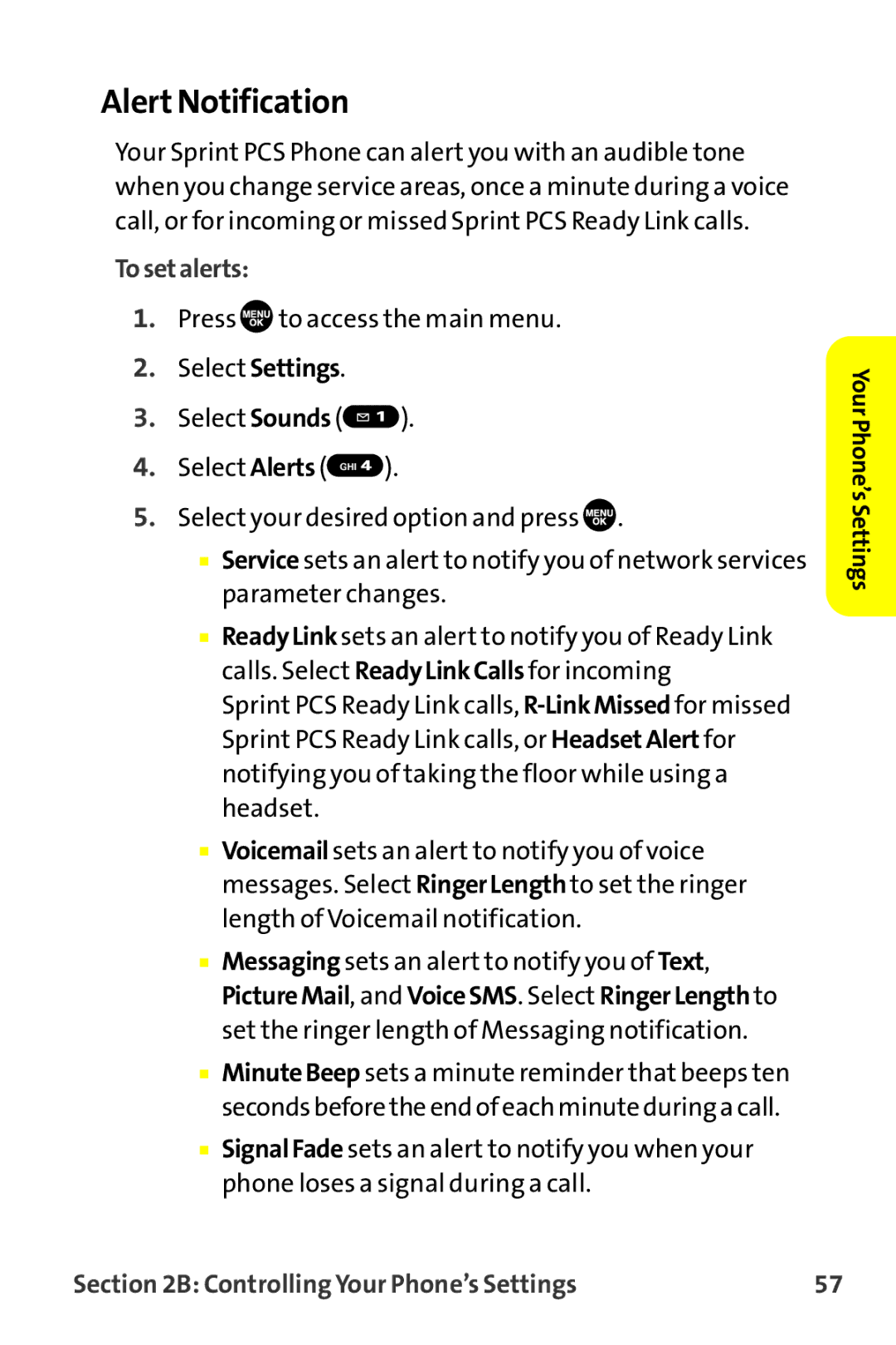 Sanyo MM-9000 manual AlertNotification, Tosetalerts 