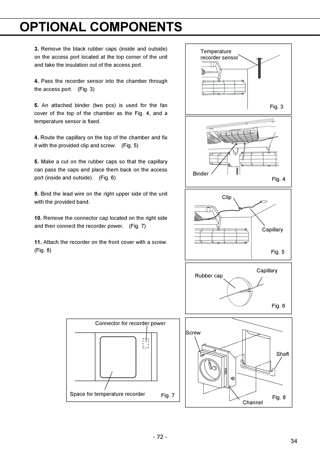 Sanyo MPR-1411R instruction manual Optional Components 