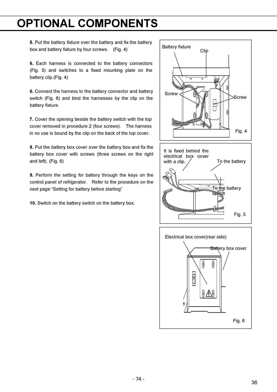 Sanyo MPR-1411R instruction manual Optional Components 