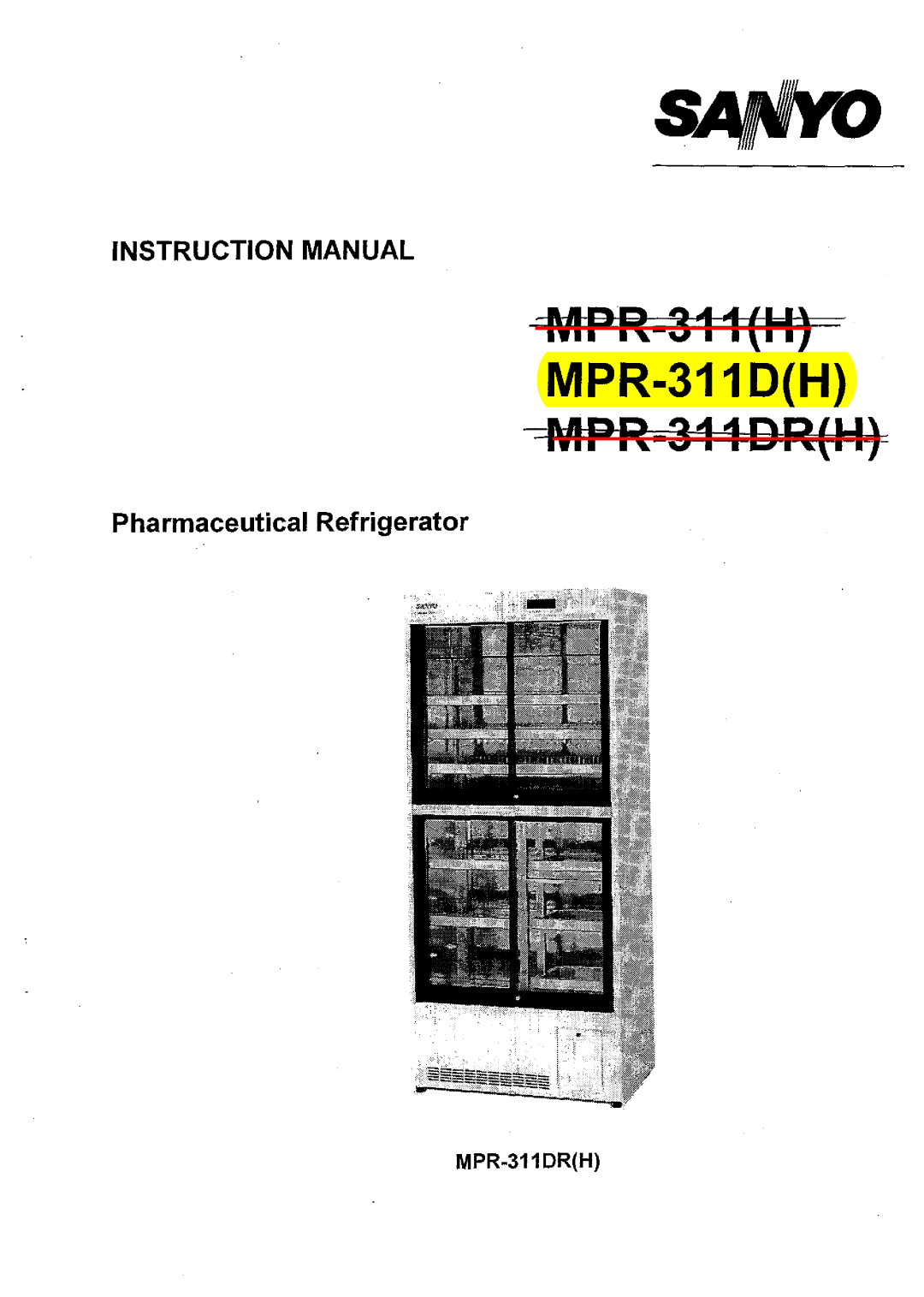 Sanyo MPR-311D(H) instruction manual =MPR-311 MPR-3110H 