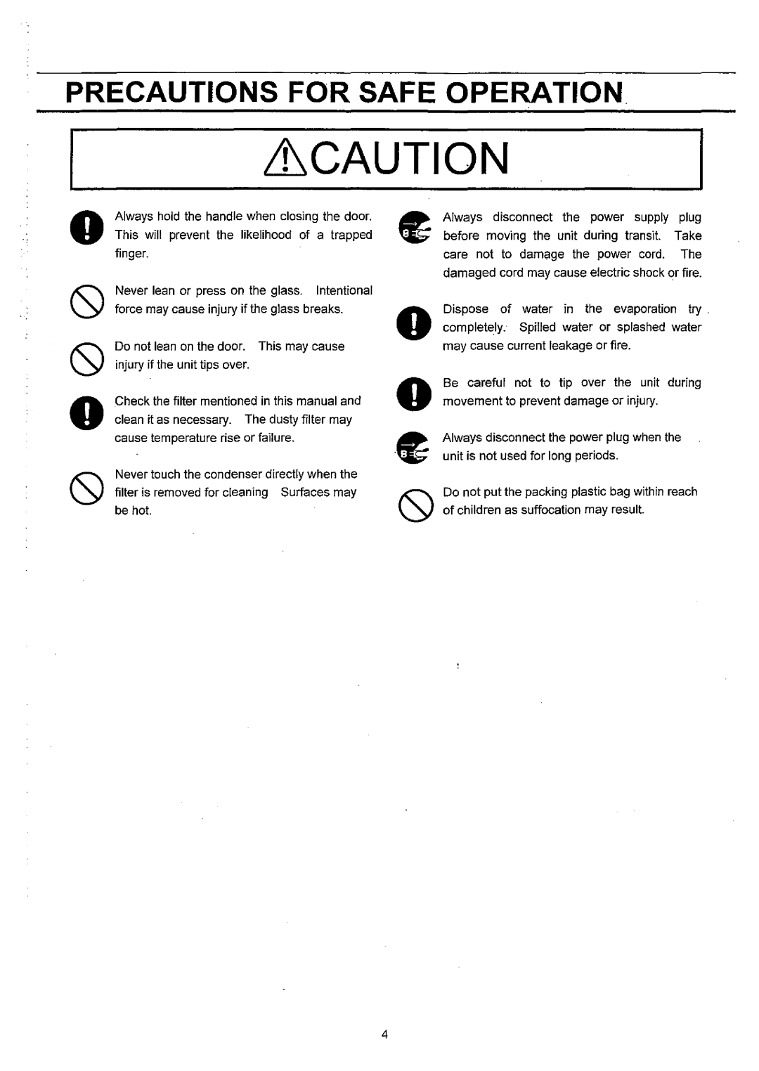 Sanyo MPR-311D(H) instruction manual ~Caution 