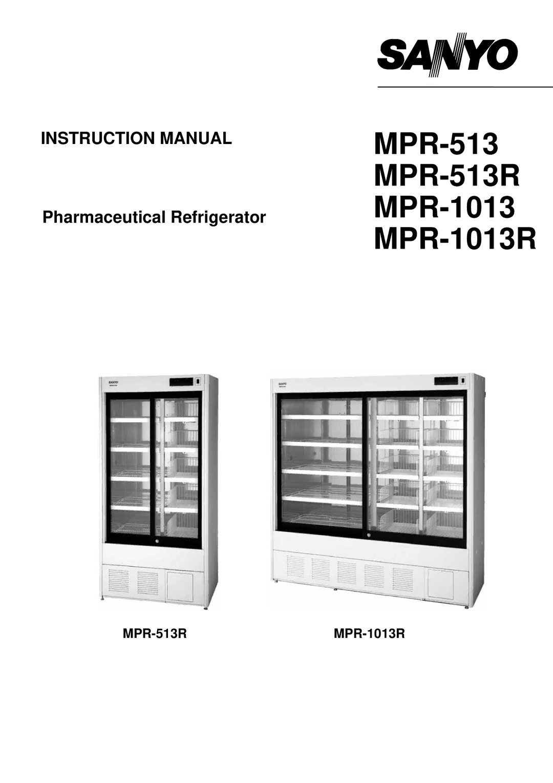 Sanyo instruction manual MPR-513 MPR-513R MPR-1013 MPR-1013R 