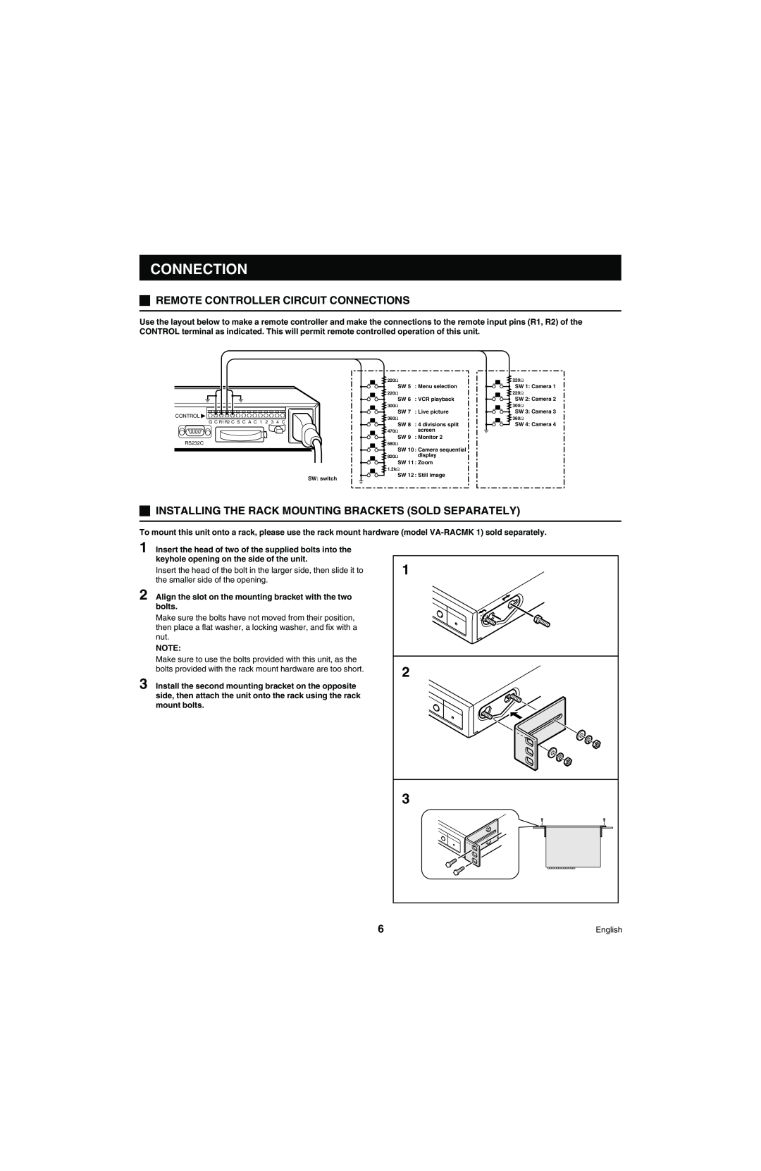 Sanyo MPX-MD4 instruction manual Remote Controller Circuit Connections 