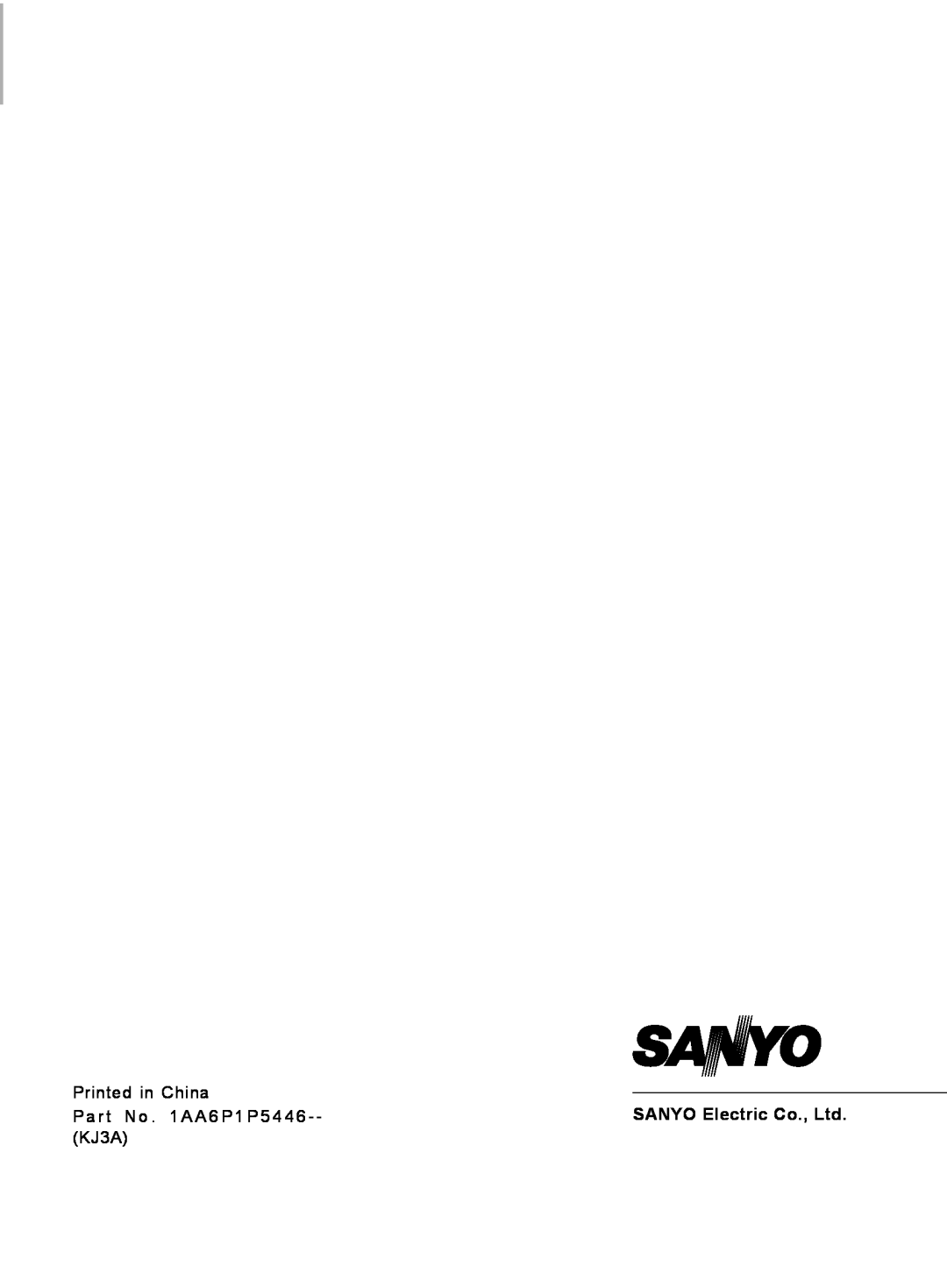 Sanyo PCL-WXU10N, PCL-WXU10E, PCL-WXU10B manual EN-41, Printed in China, Part No . 1AA6P1P5446, KJ3A 