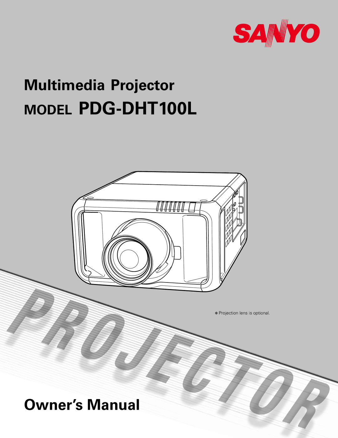 Sanyo owner manual Model PDG-DHT100L 
