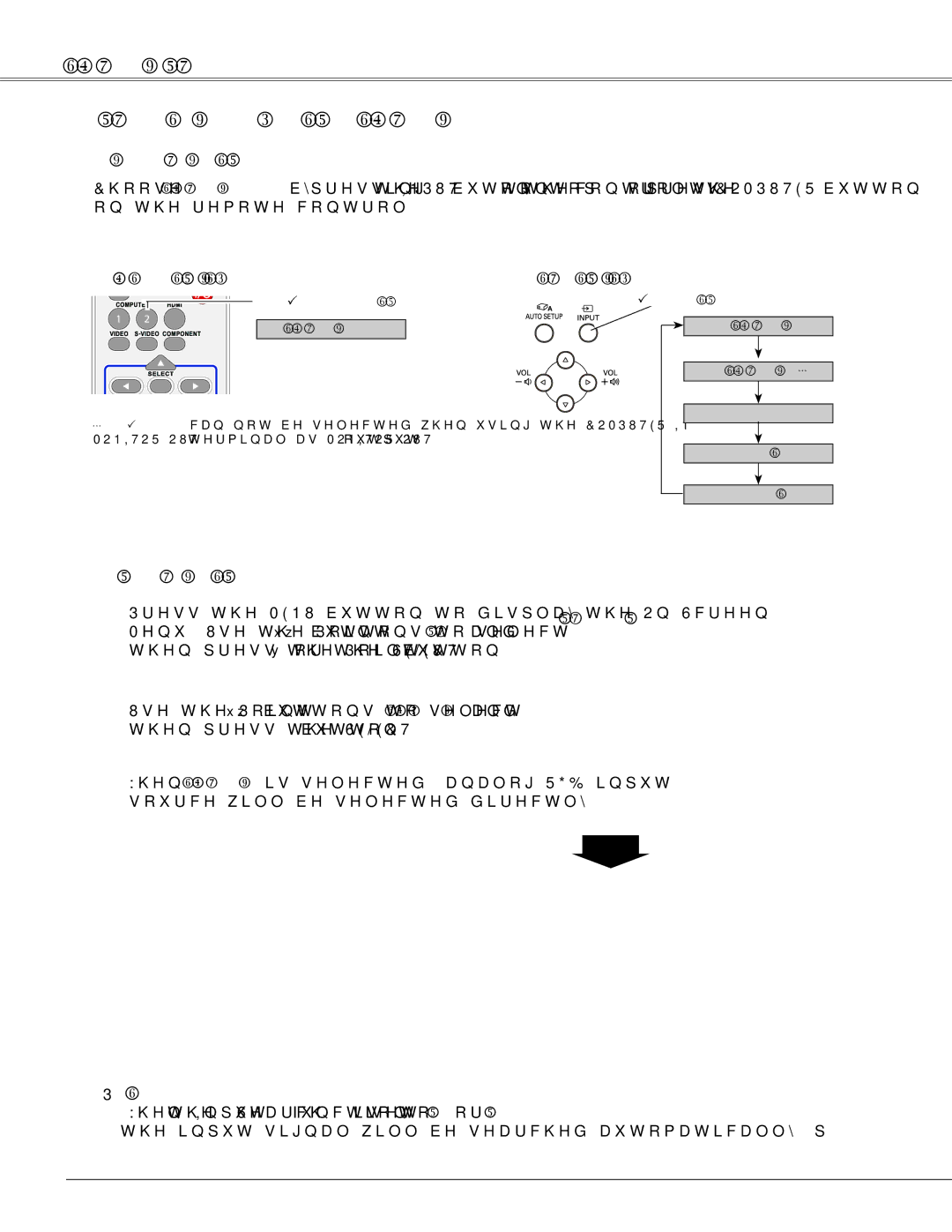 Sanyo PLC-WXU300K owner manual Computer Input Input Source Selection Computer 2 RGB, Computer 2 button Computer 2RGB 