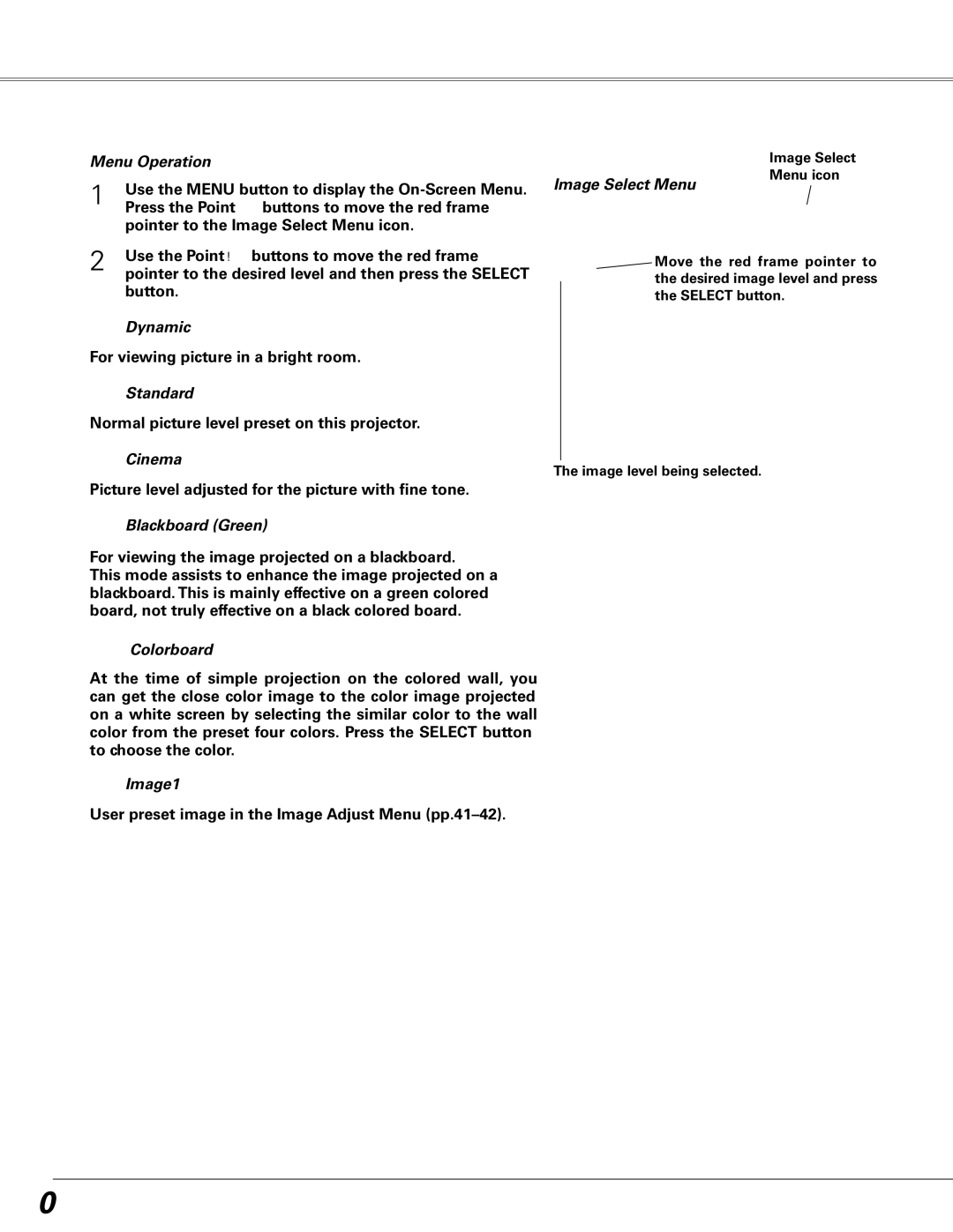 Sanyo PLC-XE50 owner manual Video Input, Image1-4 