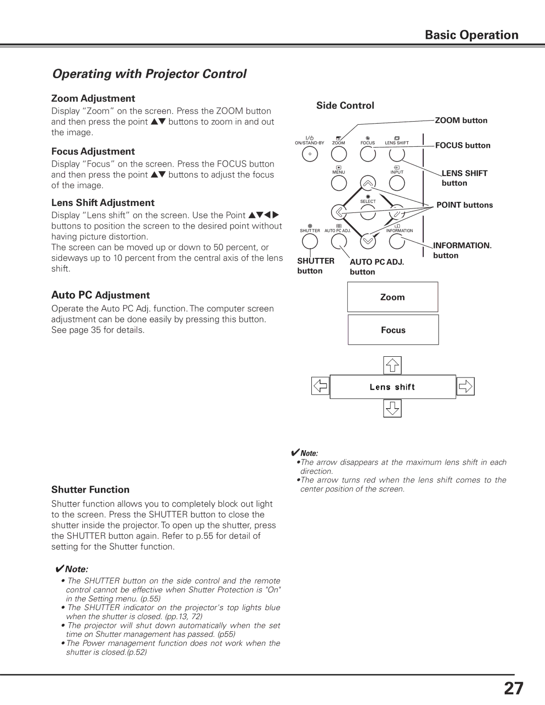 Sanyo PLC-XF71 owner manual Operating with Projector Control 