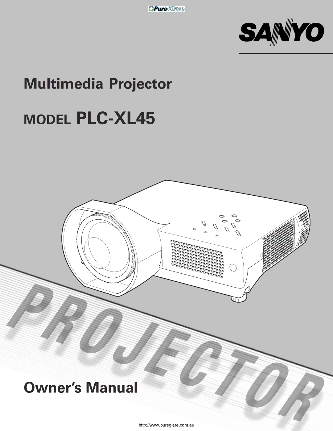 Sanyo owner manual Model PLC-XL45 